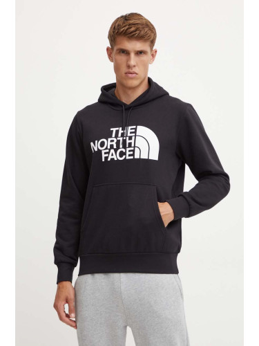 Суичър The North Face Easy Hoodie в черно с качулка с принт NF0A89FFJK31