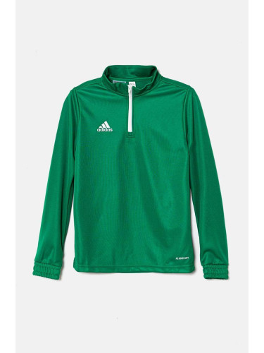 Детски суичър adidas Performance ENT22 TR TOPY в зелено с изчистен дизайн HI2132