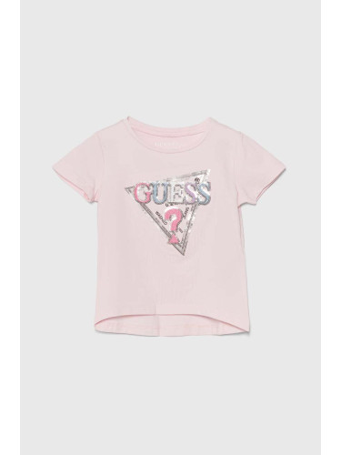 Детска тениска Guess в розово K4YI10 K6YW4