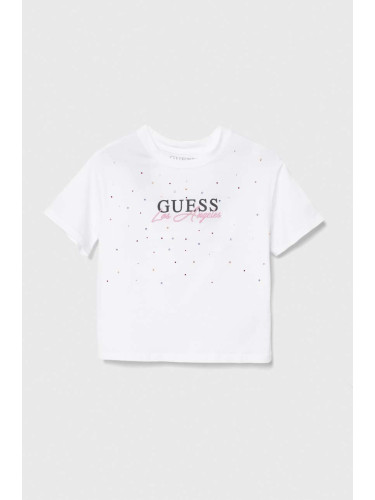 Детска тениска Guess в бяло J4YI27 K6YW4