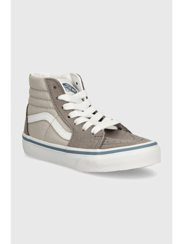 Детски високи кецове Vans SK8-Hi в сиво VN000CYND3Y1