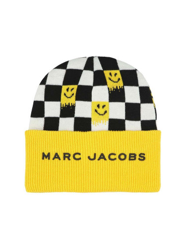 Детска шапка с вълна Marc Jacobs в жълто  W60350