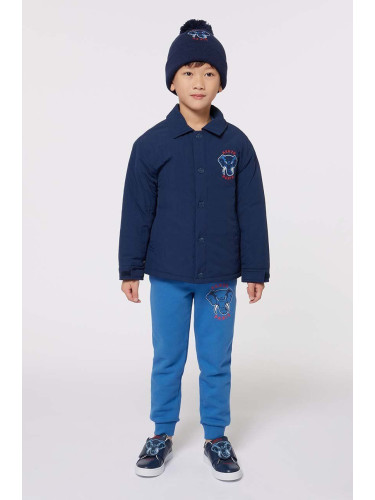 Детски спортен панталон Kenzo Kids в синьо с принт K60799