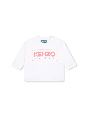 Детска блуза с дълги ръкави Kenzo Kids в бежово K60489