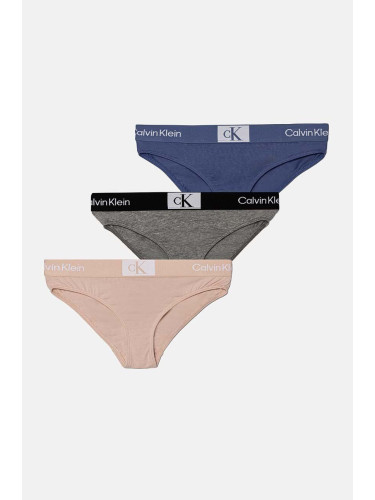 Детски бикини Calvin Klein Underwear (3 броя) в сиво G80G800699