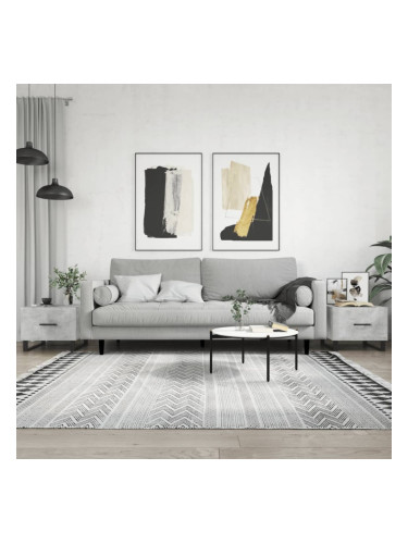 Sonata H Кафе маси, 2 бр, Бетонно сиво, 50x50x40 см, инженерно дърво