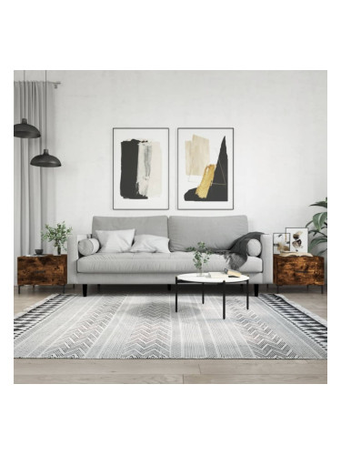 Sonata H Кафе маси, 2 бр, опушен дъб, 50x50x40 см, инженерно дърво