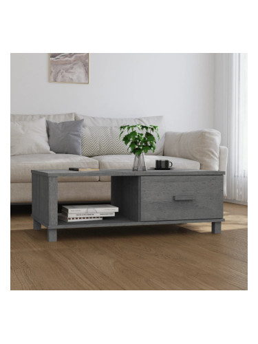 Sonata H Кафе маса HAMAR тъмносива 100x55x35 см борово дърво масив