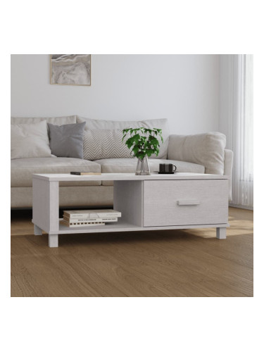 Sonata H Кафе маса HAMAR бяла 100x55x35 см борово дърво масив