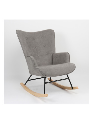 Люлеещ фотьойл ELIOT сиво/натурално