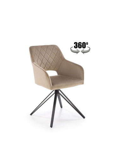 Стол К-535 с ф-я въртене БЕЖОВО/черно