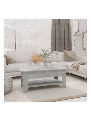 Sonata H Маса за кафе, бетонно сива, 102x55x42 см, инженерно дърво