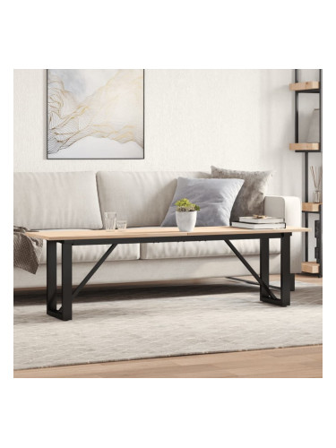 Sonata H Кафе маса О-образна рамка 160x40x45 см бор масив и чугун
