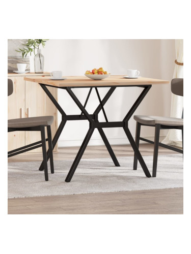 Sonata H Трапезна маса Y-образна рамка 90x90x75,5 см бор масив и чугун