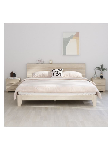 Sonata H Нощни шкафчета HAMAR 2 бр меденокафяви 40x35x44,5 см бор масив