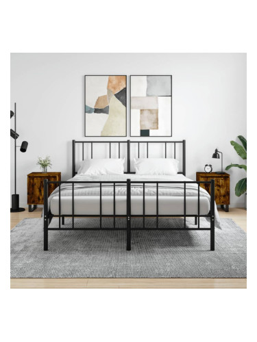 Sonata H Нощни шкафчета 2 бр опушен дъб 40x30x50 см инженерно дърво