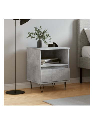 Sonata H Нощно шкафче бетонно сиво 40x35x50 см инженерно дърво