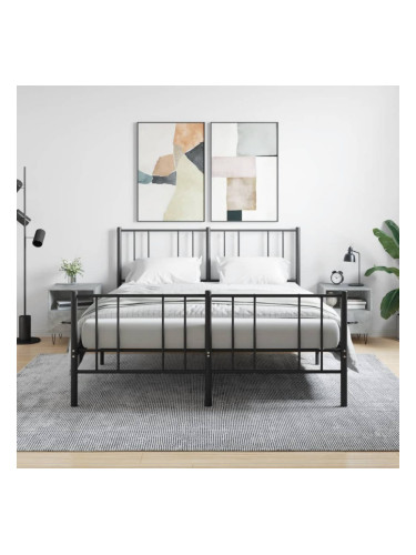 Sonata H Нощни шкафчета 2 бр бетонно сиво 40x35x47,5 см инженерно дърво