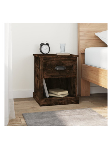 Sonata H Нощни шкафчета 2 бр опушен дъб 39x39x47,5 см инженерно дърво
