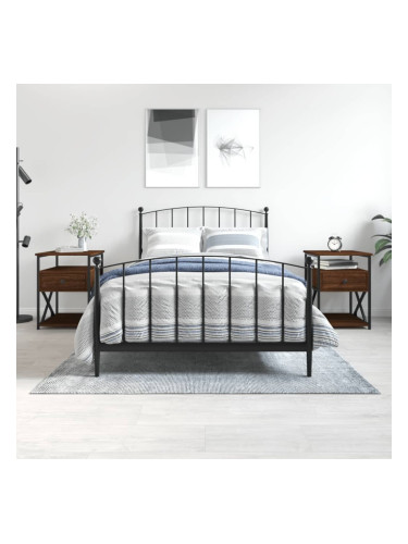 Sonata H Нощни шкафчета 2 бр кафяв дъб 40x42x55 см инженерно дърво
