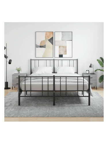 Sonata H Нощни шкафчета 2 бр сив сонома 40x35x47,5 см инженерно дърво