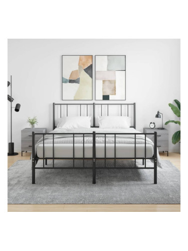 Sonata H Нощни шкафчета 2 бр сив сонома 40x35x47,5 см инженерно дърво