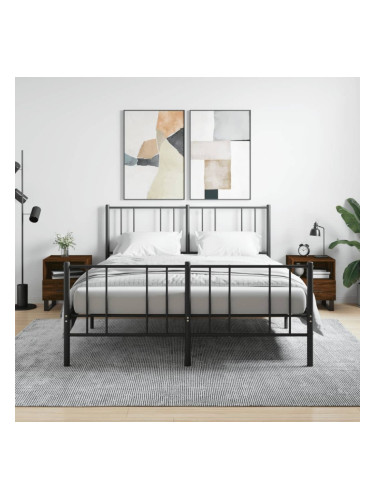 Sonata H Нощни шкафчета 2 бр кафяв дъб 40x35x47,5 см инженерно дърво
