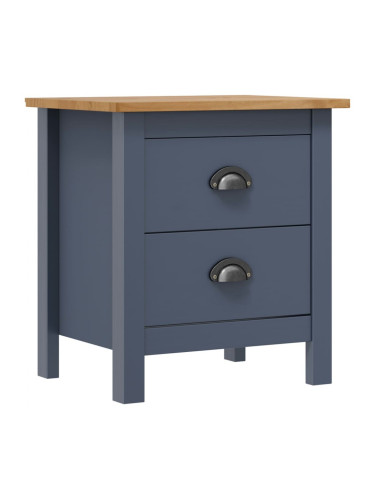 Sonata H Нощно шкафче Hill сиво 46x35x49,5 см борово дърво масив