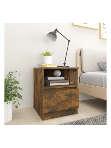 Sonata H Нощни шкафчета 2 бр опушен дъб 40x40x50 см инженерно дърво