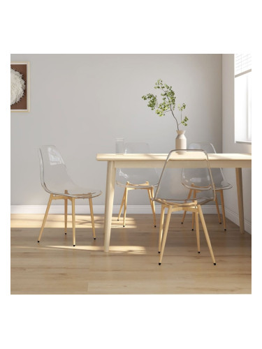 Sonata H Трапезни столове, 4 бр, прозрачни, PET