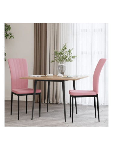 Sonata H Трапезни столове, 2 бр, розови, кадифе