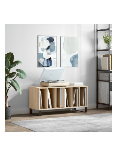 Sonata H Шкаф за винилови плочи сонома дъб 100x38x48 см инженерно дърво