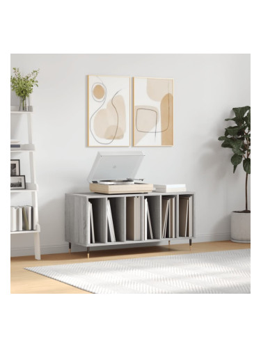 Sonata H Шкаф за винилови плочи сив сонома 100x38x48 см инженерно дърво