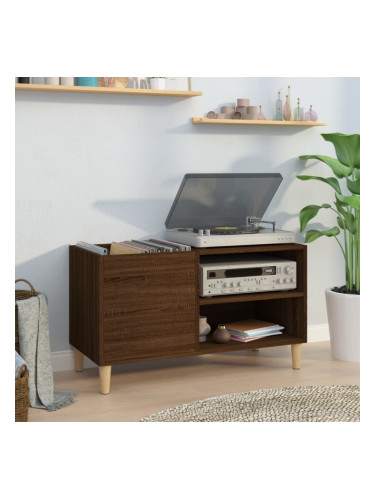 Sonata H Шкаф за винилови плочи кафяв дъб 84,5x38x48 см инженерно дърво