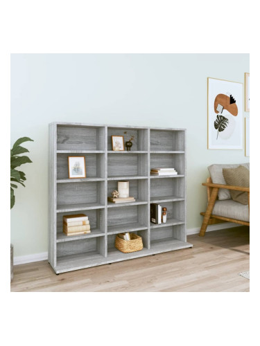 Sonata H Етажерка за дискове сив сонома 102x23x89,5 см инженерно дърво
