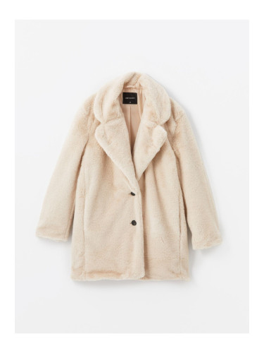 LC Waikiki Jacket Collar Women's Plush Coat