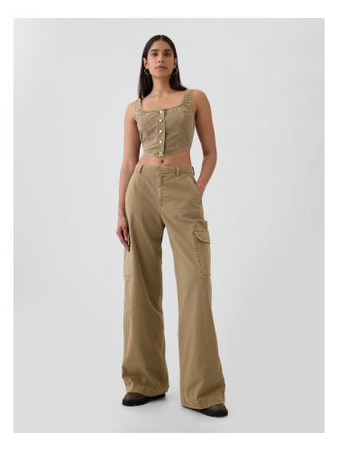 GAP Trousers with pockets Baggy Khaki Cargo - Women's