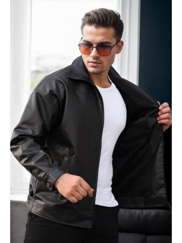 22265 Dewberry Mens PU Jacket-BLACK