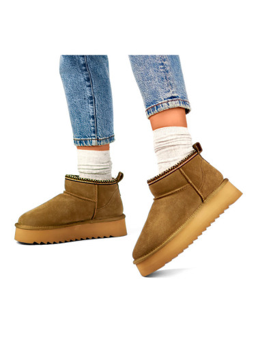 primohurt Women's leather snow boots, insulated winter boots