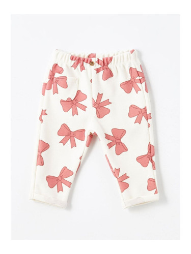 LC Waikiki Elastic Waist Printed Baby Girl Trousers