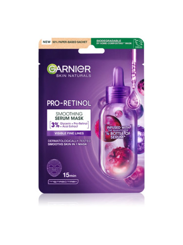 Garnier Skin Naturals Pro-Retinol изгаждаща платнена маска 22 гр.