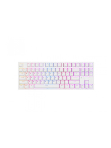 Клавиатура Genesis Gaming Keyboard Thor 404 TKL White RGB Backlight US Layout Brown Switch