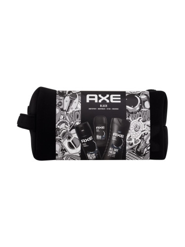 Axe Black Подаръчен комплект душ гел 250 ml + дезодорант 150 ml + твърд дезодорант 50 ml + козметична чанта