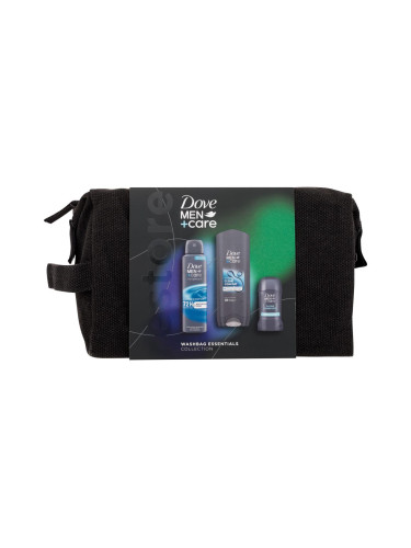 Dove Men + Care Clean Comfort Подаръчен комплект душ гел Men Care Clean Comfort 250 ml + антиперспирант Men Care Clean Comfort 72H 150 ml + твърд антиперспирант Men Care Clean Comfort 48H 50 ml + козметична чантичка