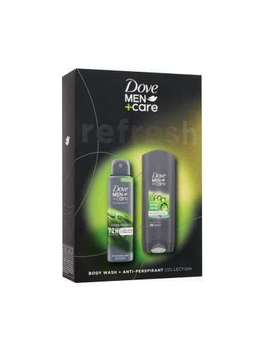 Dove Men + Care Extra Fresh Подаръчен комплект душ гел Men Care Extra Fresh 250 ml + антиперспирант Men Care Extra Fresh 72H 150 ml