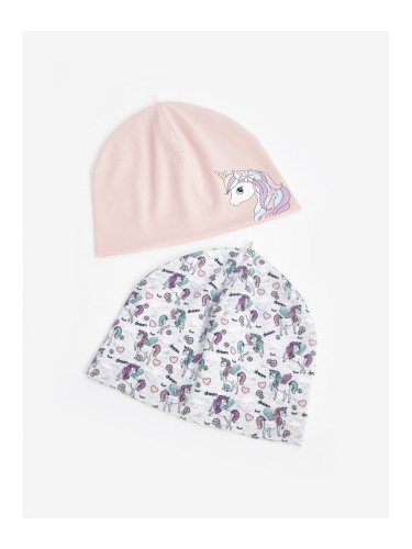 LC Waikiki Printed Girls' Beanie 2-Pack