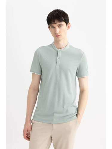 DEFACTO Modern Fit Stand Collar Short Sleeve Polo T-Shirt