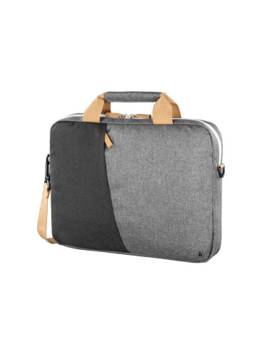 Hama Florenz Laptop Bag 13.3 - елегантна чанта с дръжки и презрамка за MacBook Pro 13, Air 13 и лаптопи до 13.3 инча (черен-сив)