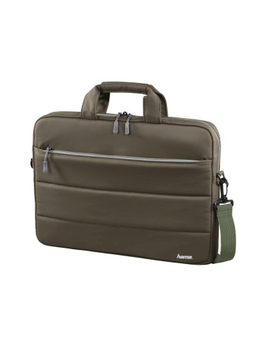 Hama Toronto Laptop Bag 14 - елегантна чанта с дръжки и презрамка за MacBook Air 13, MacBook Pro 13, MacBook Pro 14 и лаптопи до 14 инча (тъмнозелен)