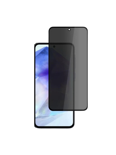 Стъклен протектор MBX 5D Full Privacy с цяло лепило, За Samsung Galaxy A16 / A17, Черен